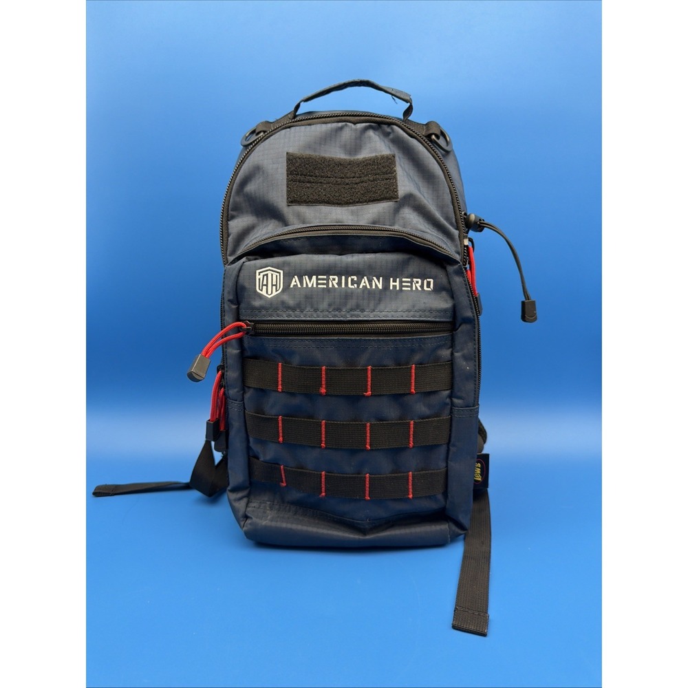 Lew's 3700 Tackle Backpack American Hero W/ Utility Box Fishing Gear Blue